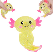 Axolotl Squishy Stressabbau-Spielzeug Glitzer Fidget-Spielzeug Niedliches Axolotl Spielzeug aus Spielzeug Partygeschenke Angstabbau Squishy-Spielzeug (Blau)