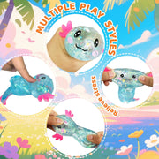Axolotl Squishy Stressabbau-Spielzeug Glitzer Fidget-Spielzeug Niedliches Axolotl Spielzeug aus Spielzeug Partygeschenke Angstabbau Squishy-Spielzeug (Blau)